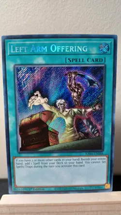 Left Arm Offering 1st Edition [NM] - Yu-Gi-Oh! RA04 [Secret Rare] - Image 1