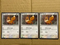 Lot Of 3 Eevee - 200 (Cosmos Holo) SVP200 Sv: Scarlet & Violet Promo Cards Holo - Image 1