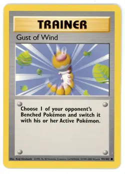Gust of Wind 93/102 Base Set 4th Print Pokemon Card - Image 1
