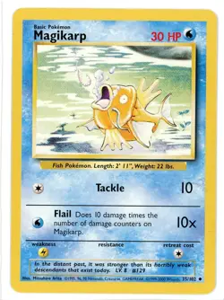 Magikarp 35/102 Base Set 4th Print Pokemon Card - Image 1