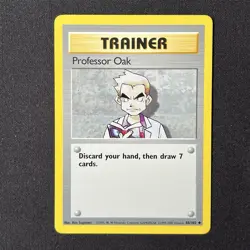 Professor Oak 88/102 Base Set 4th Print Pokemon Card - Image 2