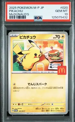 PSA 10 PIKACHU PROMO 020/M-P McDONALD'S 2025 Pokemon card JP GEM mint from JP - Image 1