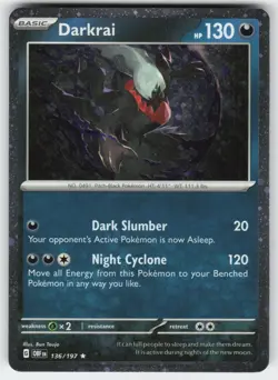 Darkrai (Cosmos Holo) 136/197 Holo Miscellaneous Cards & Products Pokemon NM - Image 1