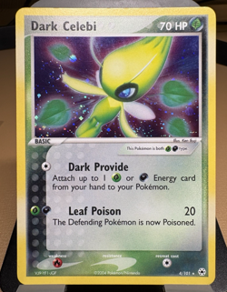 Pokemon TCG Dark Celebi Holo Rare Card #4/101 Hidden Legends Series - Image 1