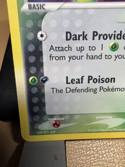 Pokemon TCG Dark Celebi Holo Rare Card #4/101 Hidden Legends Series - Image 4