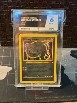 Pokemon Card TGC ACE 6 EX-MT Shining steelix Neo Destiny 112/105 rare holo WOTC - Image 1