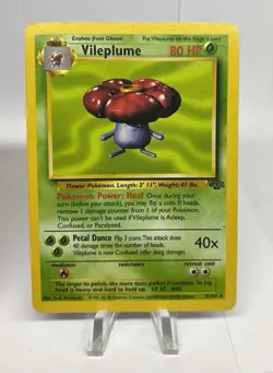 Vileplume 31/64 Pokemon Card TCG Jungle Unlimited Non Holo MP - Image 1