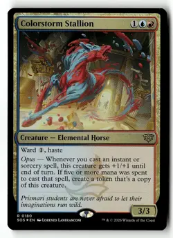 Colorstorm Stallion 180 Rare Secrets of Strixhaven Magic: The Gathering Foil NM - Image 1