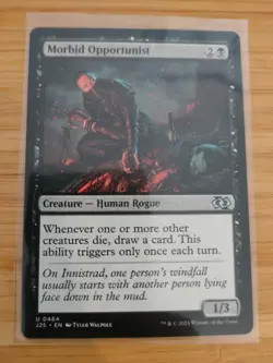 MTG Morbid Opportunist 0464 J25 Foundations M/NM Free UK P&P - Image 1