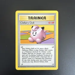 Pokemon TCG Clefairy Doll Base Set 70/102 Regular Rare WOTC 1999-2000 4th Print - Image 1