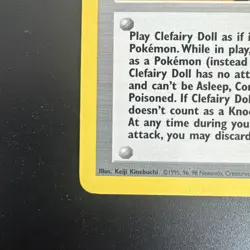 Pokemon TCG Clefairy Doll Base Set 70/102 Regular Rare WOTC 1999-2000 4th Print - Image 4