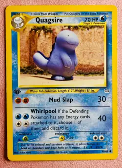 Quagsire 48/64 1st Edition Neo Revelation 2001 Yuka Morii Pokemon TCG Card | MP - Image 1