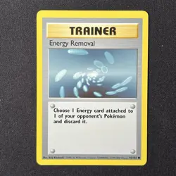 Energy Removal 92/102 Base Set 4th Print Pokemon Card - Image 2
