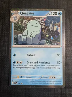 Pokemon Scarlet & Violet Quagsire Cosmos Holo Swirl Black Star Promo 156 NM - Image 1