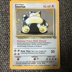 Snorlax 11/64 Holo Rare Jungle Pokemon Unlimited Holo Lightly Played - Image 1