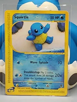 Pokemon Squirtle 131/165 Expedition Base Set Regular Common Basic 2002 LP/MP - Image 1
