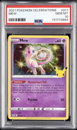 2021 POKEMON CELEBRATIONS #011 MEW PSA 10 - Image 1