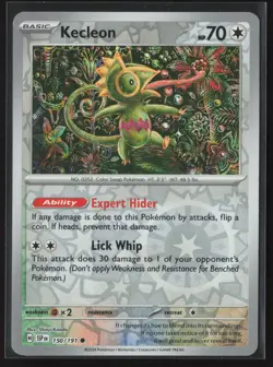 Kecleon Common SV08: Surging Sparks 150/191 NM Pokemon Card Reverse Holo - Image 1