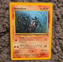 Pokemon Houndour Neo Discovery Holo Rare 5/75 English 50 HP 2001 Unlimited Card - Image 1