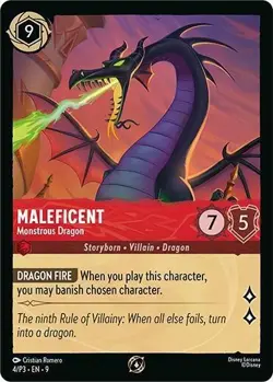 Lorcana Maleficent Monstrous Dragon Store Championship Participant Card UNPLAYED - Image 1