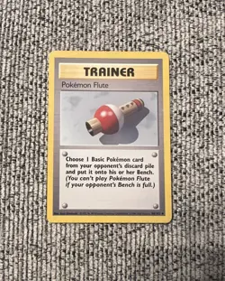 Pokemon Flute 86/102 4th Print 1999 - 2000 Base Set Pokemon Trainer Card WOTC - Image 1