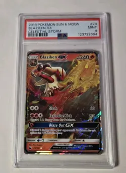 2018 Pokemon Sun & Moon Celestial Storm Blaziken Gx Celestial Storm PSA MINT 9 - Image 1