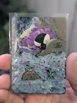 Gastly full art custom painting by JWindArt ACEO custom Pokemon TCG - Image 3