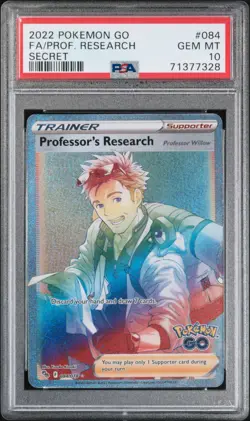 PSA 10 - Pokemon GO - Professor's Research - 084/078 - Hyper Secret Rare - Image 1