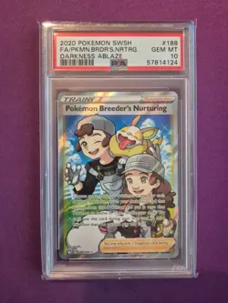 PSA 10 - SWSH Darkness Ablaze - Pokemon Breeder's Nurturing - 188/189 - Image 1