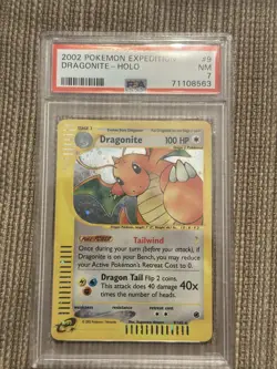 Psa 7 2002 Pokemon Expedition Dragonite Holo #9 - Image 1
