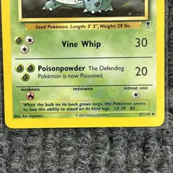 Vintage Pokemon Ivysaur Legendary Collection 47/110 Grass NM Uncommon 2002 - Image 4