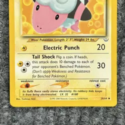 Vintage Pokemon Neo Revelation Flaaffy 28/64 Regular Uncommon Very Good - Image 4