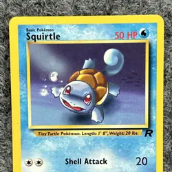 Vintage Pokemon Team Rocket Squirtle 68/82 Common NM WOTC - Image 3