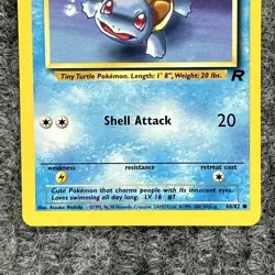 Vintage Pokemon Team Rocket Squirtle 68/82 Common NM WOTC - Image 4