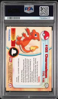 Charmelon Topps Pokemon TV 1999 PSA 8 NM-MT - Image 2