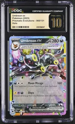 CGC 10 Umbreon EX 060/131 Holo Prismatic Evolutions Pokemon Pristine - Image 1