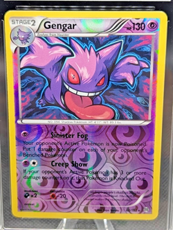 2015 Pokemon XY Breakthrough #60 Gengar Reverse Foil TAG 9 - Image 2