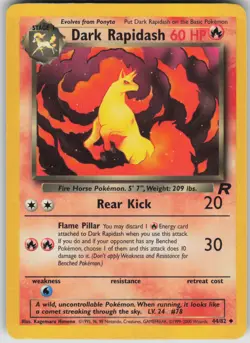 Pokemon TCG Dark Rapidash Uncommon Team Rocket 44/82 - Image 1
