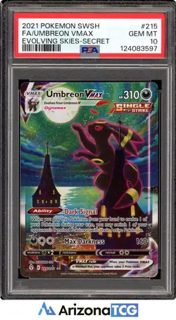 Pokemon 2021 Umbreon VMAX 215/203 Alt Art Evolving Skies GEM MINT PSA 10 - Image 1
