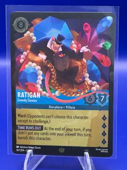 Disney Lorcana Reign of Jafar Ratigan Greedy Genius #167/204 Cold Foil - Image 1