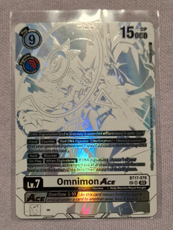 Omnimon Ace (BT17-078) (V.3) SR NM+ Digimon Card Game Bandai Namco - Image 1