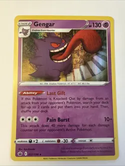 Gengar 057/198 Holo Rare 2021 Pokemon Chilling Reign Holo Card Near Mint - Image 1