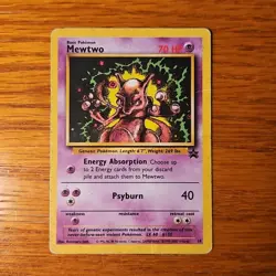 VINTAGE Mewtwo #14 Black Star Movie PROMO 1999 WOTC Rare HP Pokemon Card - Image 1