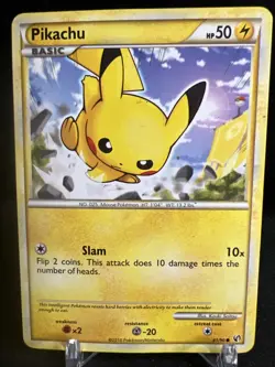 Pikachu 61/90 Pokemon TCG Undaunted Card 2010 - Image 1