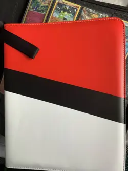 Pokeball Pokemon Trading Cards Binder 9 Pocket Zip Folder Album Holds 900 - Image 1