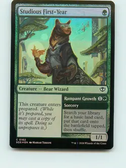 Studious First-Year (FOIL) - C162 - MTG - Secrets of Strixhaven (SOS) - Image 1