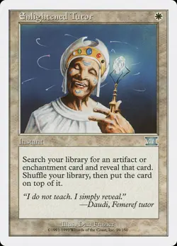 mtg magic enlightened tutor 6 IV th e edition ENGLISH preceptrice eclairee - Image 1