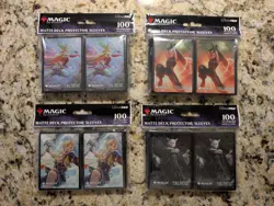 Final Fantasy MTG Accessories Lot - 100 Sleeves x4, Box, Life Counter & Dice - Image 2