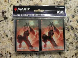 Final Fantasy MTG Accessories Lot - 100 Sleeves x4, Box, Life Counter & Dice - Image 3