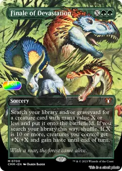 Finale of Devastation (Borderless) [CMM - 700] - NM [Foil] TCG MTG - Image 1
